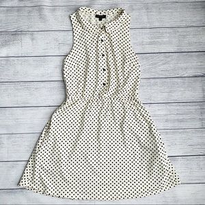 Topshop Polka Dot Scalloped Peter Pan Collar Dress